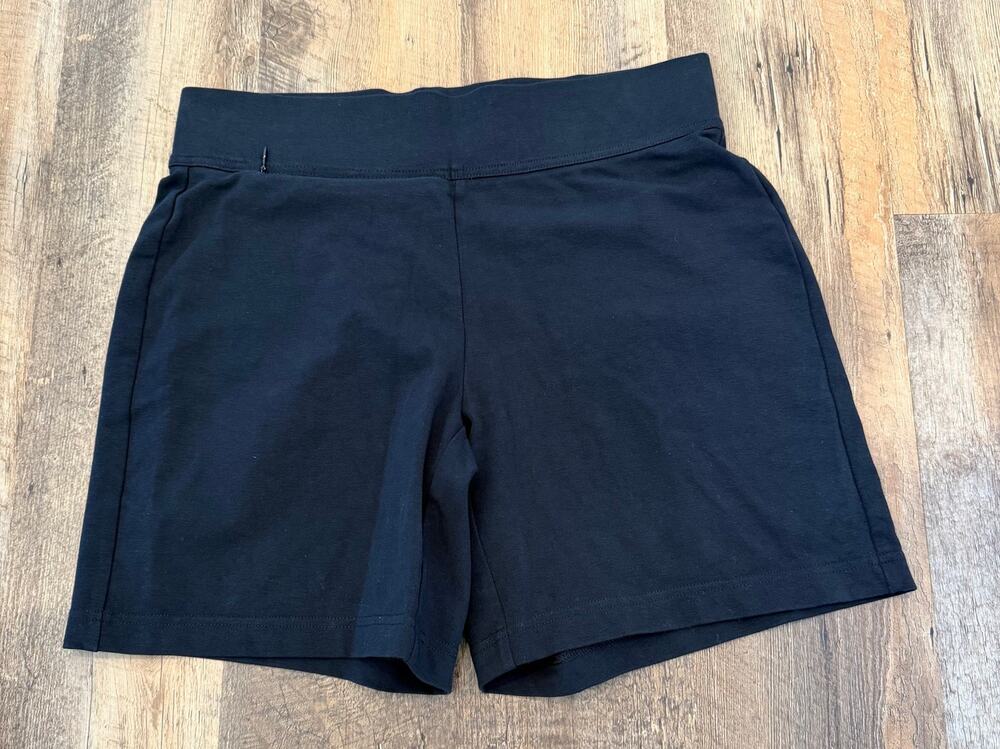 Lands’ End Black Starfish Shorts Small Pull-On Athleisure